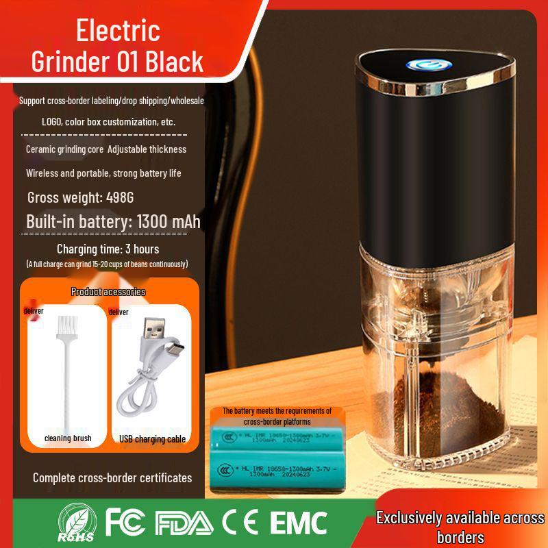 Portable Hand-Cranked Coffee Grinder for Home Use