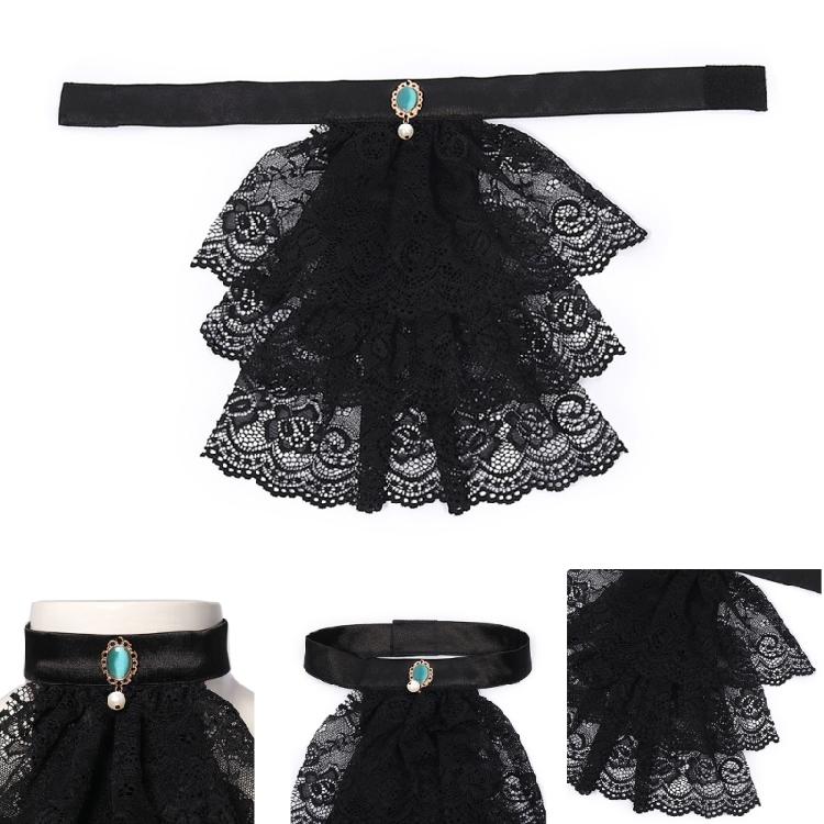 Viktorianisches Rüschenspitzen-Jabot Falscher Kragen Mittelalterliches Halloween-Kostüm Halskragen