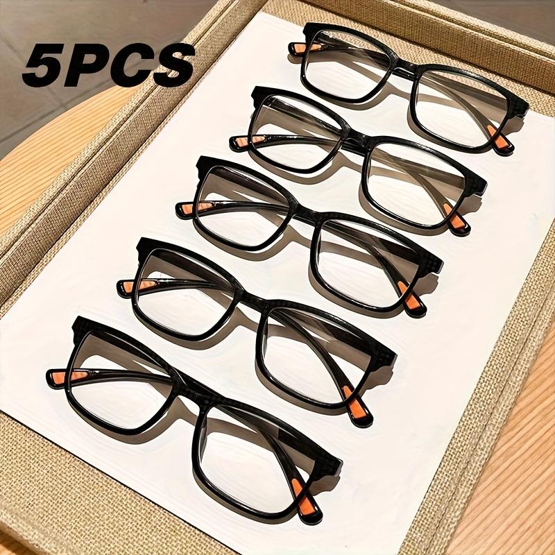 

5-Pack Unisex Reading Glasses Lightweight Flexible Bifocal Design for Reading Gaming Office And Daily Use Everyday Style Glasses +100 чёрный