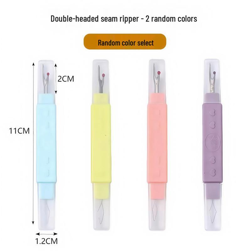 Dual-Ended Needle Threader & Seam Ripper: Portable Stitch Picker and Cutter Tool.