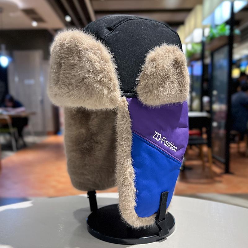 Youth Lei Feng Hat Male Thickened Outdoor Skiing Warm Ear Protector Hat Female Cycling Wind Cold Northeast Autumn and Winter
