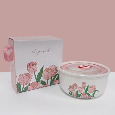 Tulip Ceramic Food Storage Bowl Set