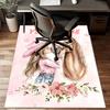 1PC Custom Name Girl Horse Friendship Theme Floor Mat Ideal for Living Room, Game Rooms, Office, Bedroom, Floor Mat Playful Design