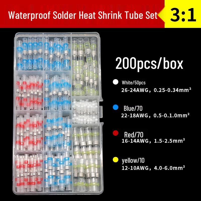 Solderless Heat Shrink Tube Connector with Adhesive Waterproof Wire Protection and Insulation Terminals