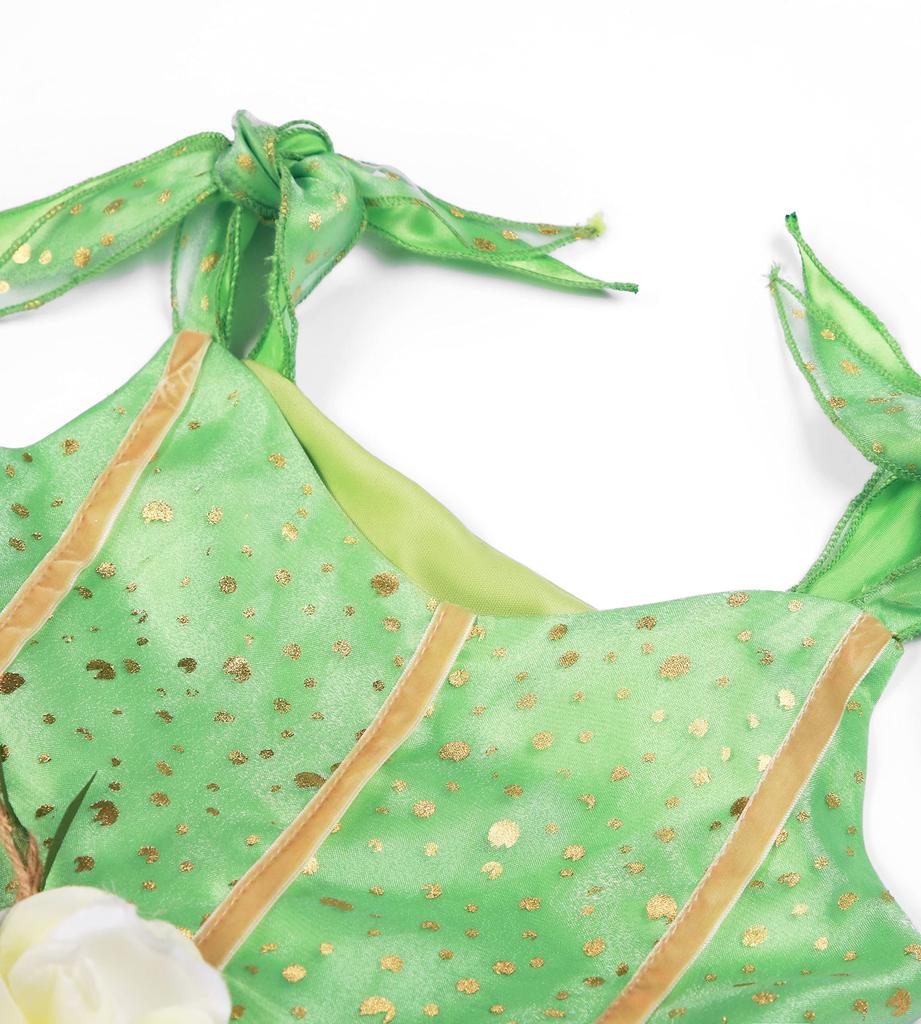 TYHTYM Princess Dress, Children's Tinker Bell Dress (Fairy Costume, Tiara, and Stick) 3-Piece Set, Flower Fairy, Butterfly Fairy Costume, Kids