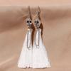 Gothic Punk Halloween Skeleton Dangle Earrings For Women Creative Ethnic Long Tassel Bohemian Fringe Earring Girls Party Jewelry