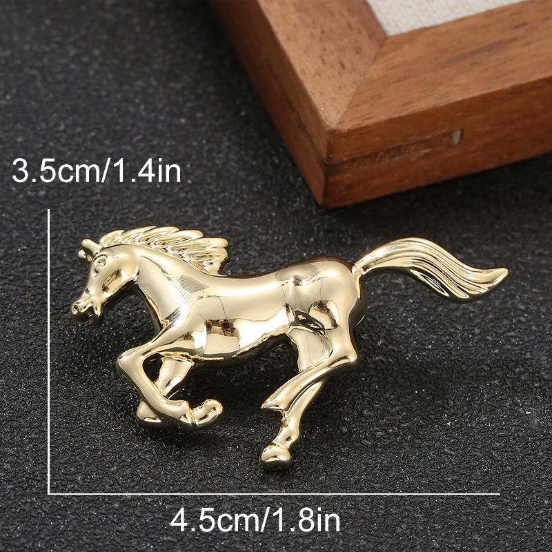 1Pc Cloth Decoration Fresh Horse Brooch Exquisite Metal Brooch Gift Zinc Alloy