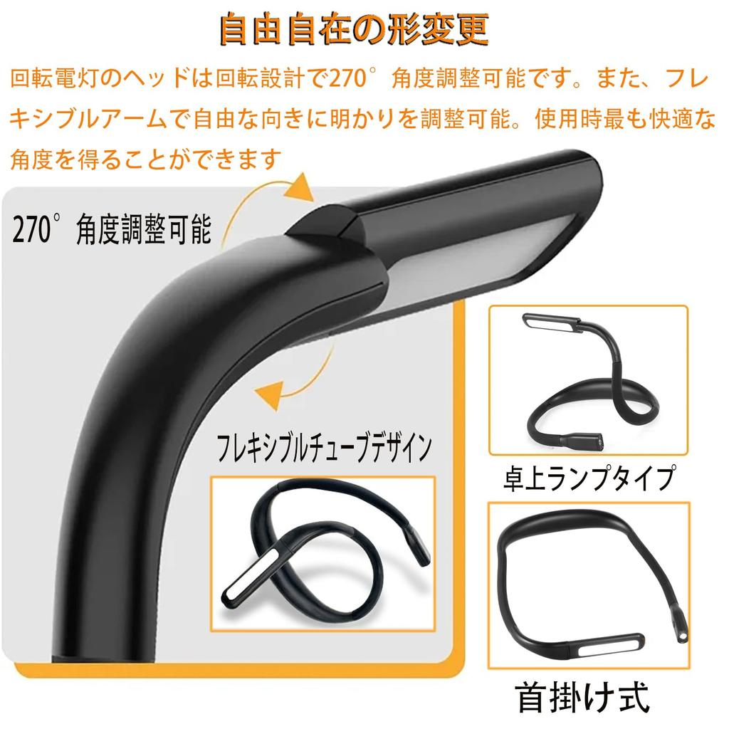GOOMAND LED Neck Light, Rechargeable Hands-Free Reading Lamp for Fishing, Running and Emergency Use, 1800mAh Large Capacity, USB Type-C Charging