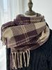 Autumn Winter Women Knitted Scarf Headscarf Lady Men Casual Preppy Plaid Tassel Scarve Mujer Male Foulard Wrap Shawl New Korean