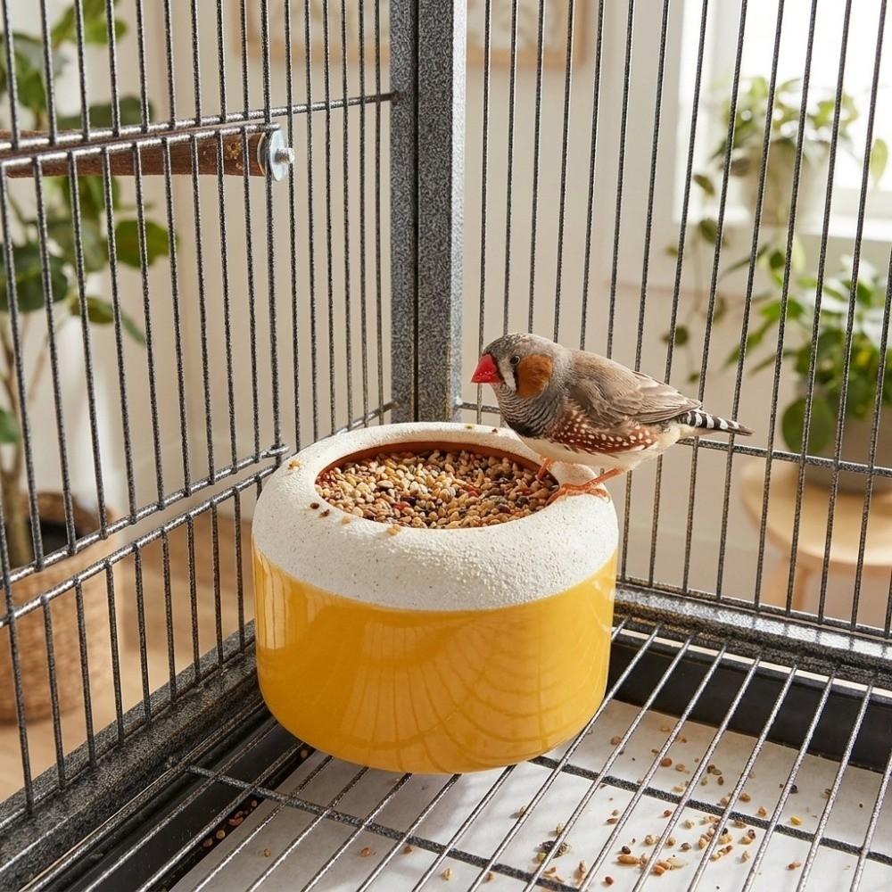 Anti-Spill Parrot Paw Grinding Bowl Wide Mouth Hamster Water Bowl Bird Water Bowl Cage Accessories