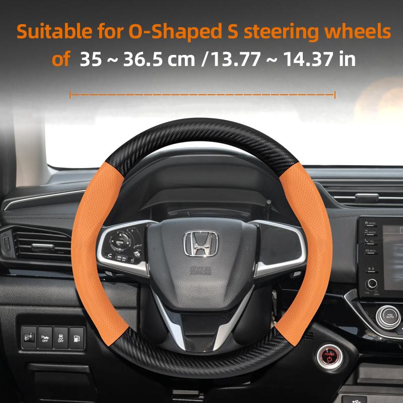 Suitable for k111 Breathable Leather Matte Carbon Fiber Texture Steering Wheel Cover Suitable for Civic Fit 8Th Gen 8 City Accord 9 10 111k