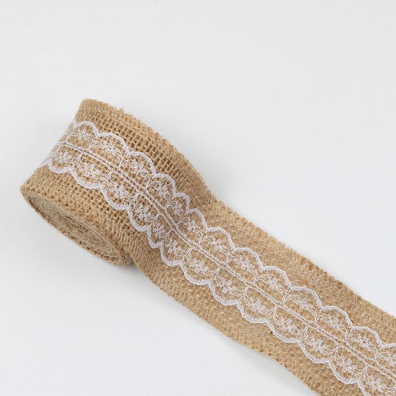 Leinen Spitze Bandbreite Hanfseil Streifen Dekoration Kindergarten Ring Spitze Leinen Rolle Handgefertigt DIY Material Zubehör