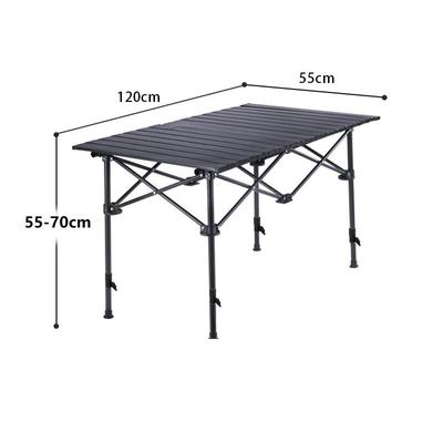 Outdoor Camping Equipment Nylon Folding Desk 50-80CM Height Adjustable Lifting Table