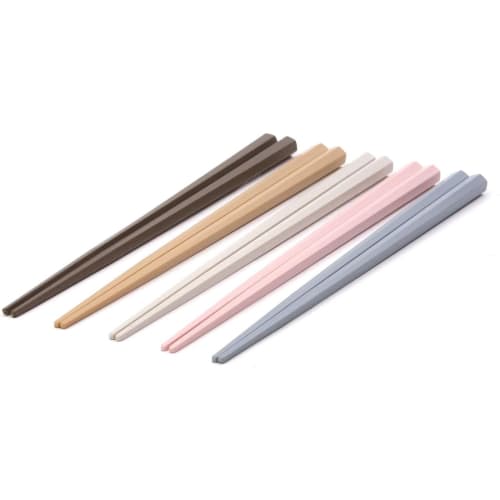 Sunlife Chopsticks, Dishwasher Safe, Non-Slip, Antibacterial, 23cm, Set of 5, For Commercial Use or Guests, Pointed, Colorful, Hexagonal, Made in Japa