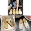 Summer Womens Espadrille Flat Slippers With Breathable Pu Upper For Casual Wear