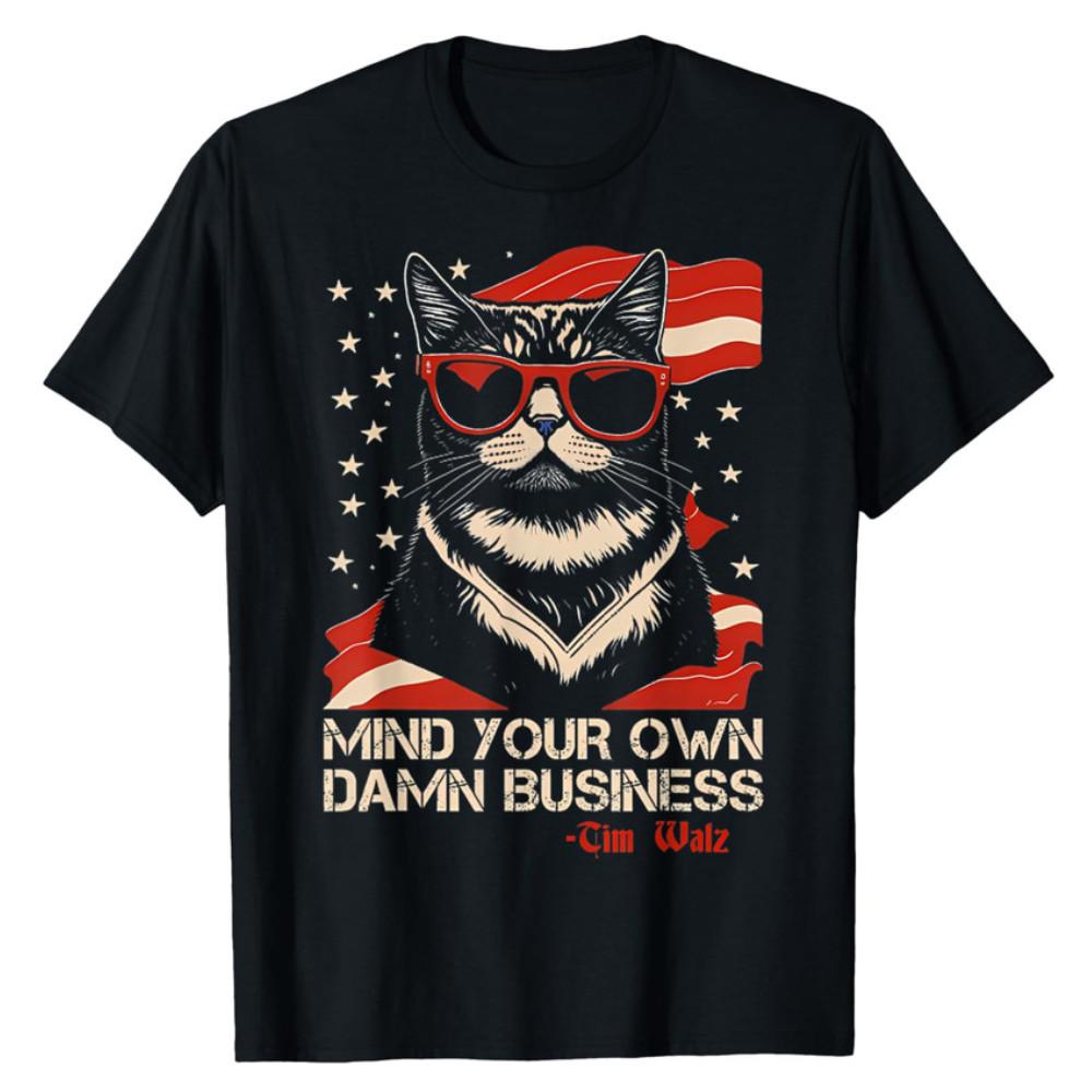 Walz Mind Your Own Damn Business Harris Waltz Cat Unisex T-Shirt S