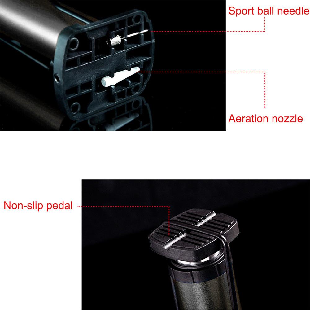 Bike Pump Mini Bike Floor Pump Foot Activated Bicycle Air Pump and Aluminum Alloy Portable Mountain Tire Pump
