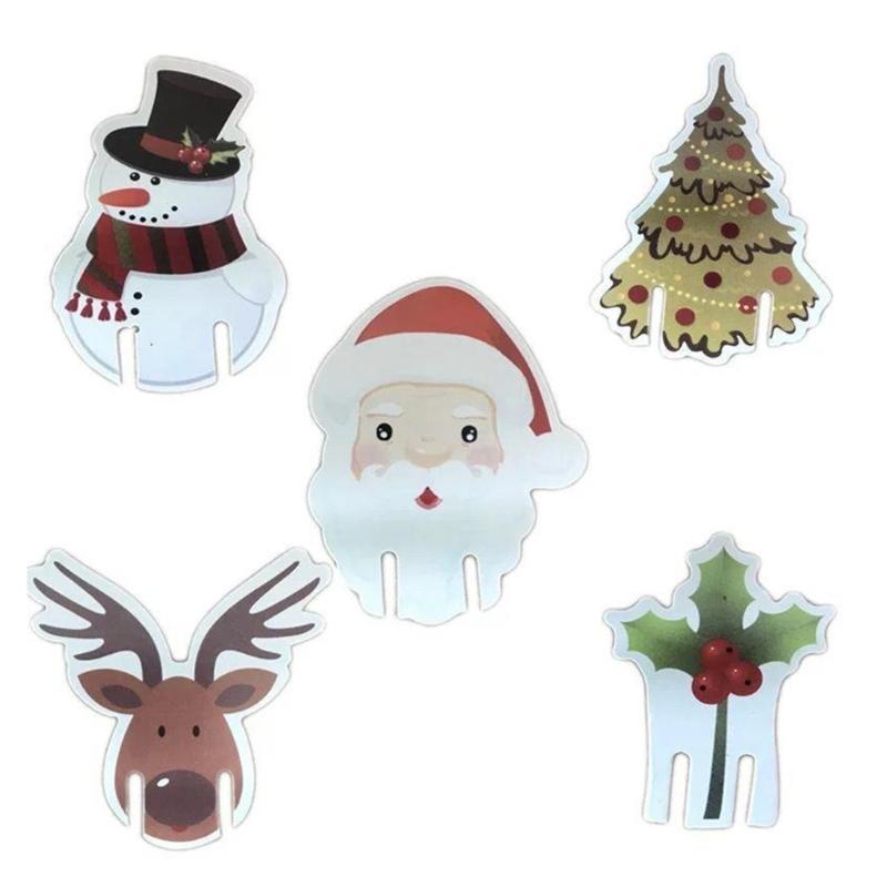 Christmas Wine Cup Cards Set of 80 Santa Snowman Winter Themed Party