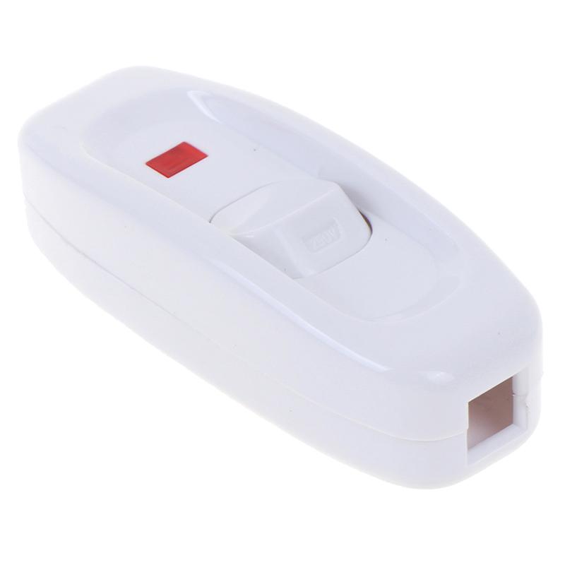 White Black On/Off Bedside Switch Table Lamp Desk Midway Light Switch 10A