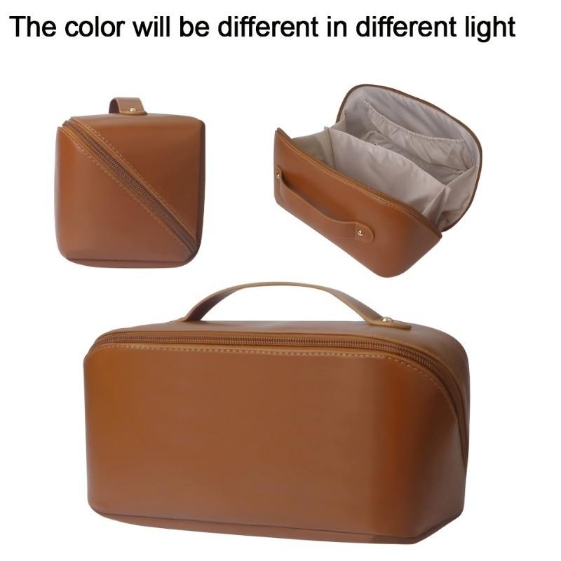 Large Capacity Expandable Travel Cosmetic Storage Bag With Handle