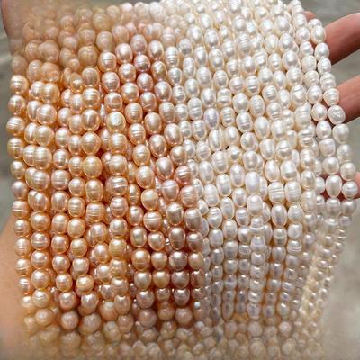 Freshwater Rice Shaped Pearl Beads for DIY Jewelry Accessories