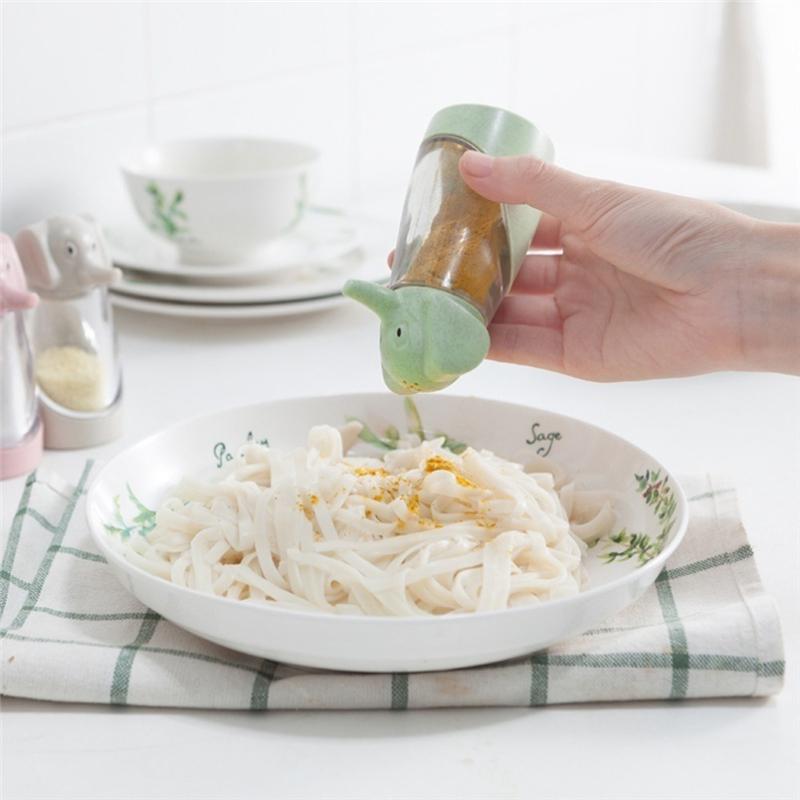 Mlýnek na pepř Domácí Užitečný Roztomilý Tvar Malého Slona Grilování Sprejové Plechovky Láhev na Pepř Úložná Láhev Dárek