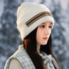 Women's Autumn and Winter New Style Thickened Windproof and Warm Pile Hat Korean Outdoor Casual Ear Protection Belt Buckle Pullover Hat