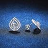 Sterling D-Color Moissanite Stud Earrings Women 1ct Equivalent Teardrop Shape Lightweight Luxury Fashion Jewelry