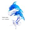 Dolphin Statue Clear Vivid Colorful Lovely Small Animal Glass Miniature Home Decoration