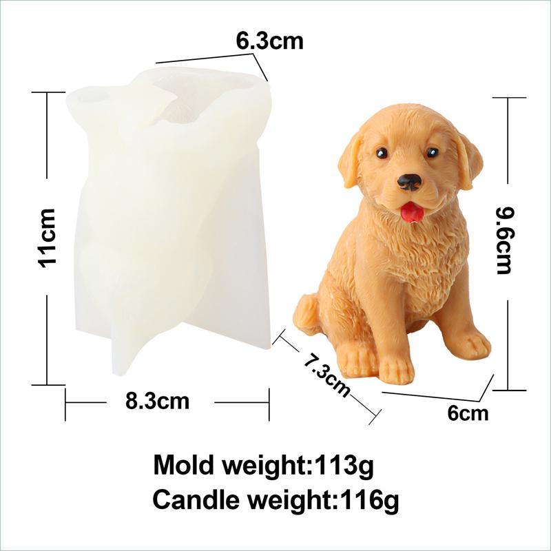 3D Dog Cat Silicone Candle Mold Multi Style Lovely Animal Pets Schnauzer Shiba Inu DIY Gypsum Soap Ice Baking Mould Home Decor