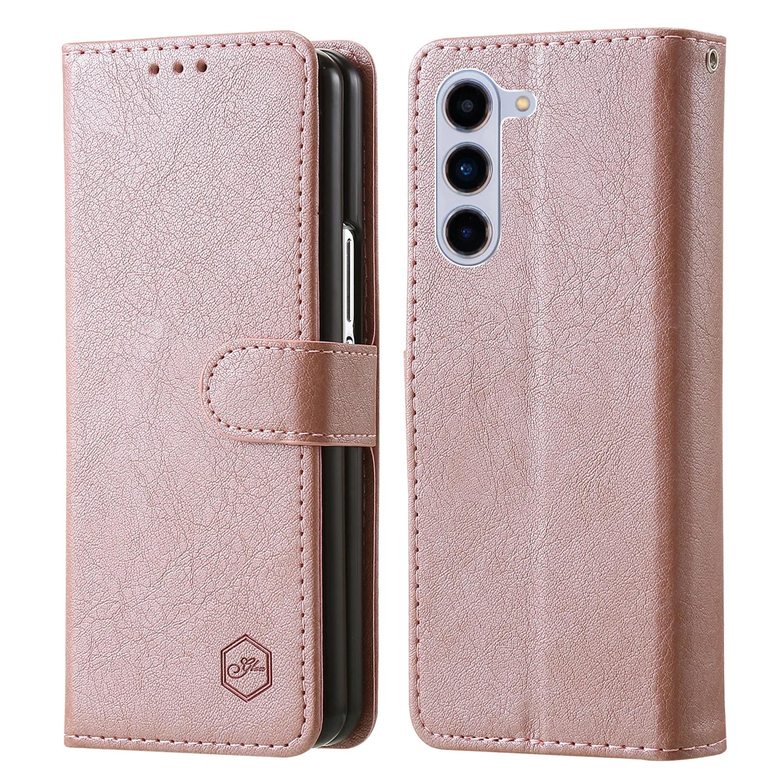 

Flip Leather Cards Solt Wallet Phone Case For Samsung Galaxy Z Fold 6 5 4 3 5G Fold5 Fold4 Kickstand Business Book Pocket Cover For Samsung Z Fold 3 шампанского