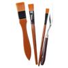 Wood 10 Pieces Paint Brush Set Composed of Orange and Black 23*9.5cm 1 Paint Spatula with Brush Case For Acrylic
