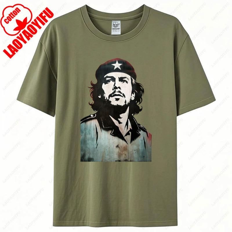 Tričko Che Guevara Rebelové Kubánské Tričko Guerrilla Revoluce Tričko Ležérní Krátký Rukáv Pánské Vysoce Kvalitní Tričko Bavlna Volné Topy