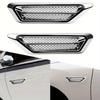 SUV Universal Chrome Decorative Sticker Set 2Pcs for Car Door Side Vent Engine Hood Vent Grille Side Baffle Cover Trim