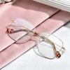 NeoRetro F8038 Oblique Metal Glasses Gold