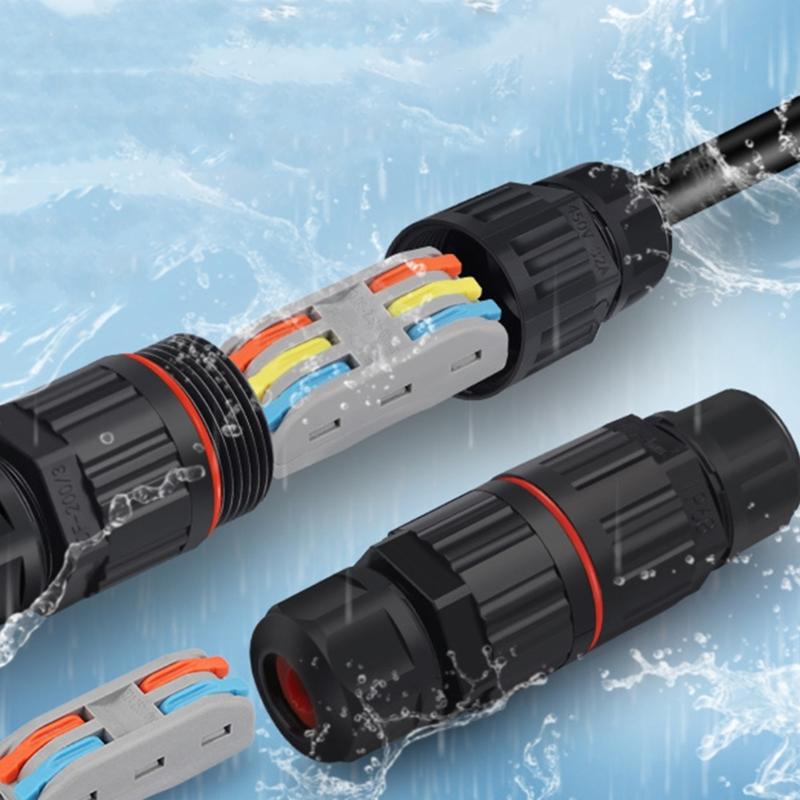 Waterproof Joint Wire Quick Connection Connector 2/3Pin Solderless LED Lamp Wiring Outdoor Rainproof Terminals Enduring
