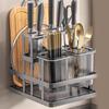 Modern Carbon Steel Kitchen Wall-Mounted Organizer Rack
