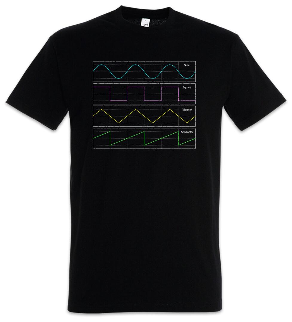 Waveforms Symbols T-Shirt Synth Synthesizer Techno Club DJ Djane Electro Wave XXXL