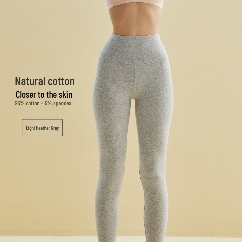 Women's High-Waist Pure Cotton Warm Autumn Trousers - Inner Lined, Large Size, Thin Wool Base.