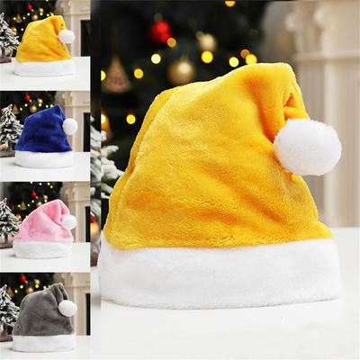 Christmas Hat Santa Hat Xmas Holiday Hat For Unisex Adults, Extra Thicken Classic For New Year Festival Party Supplies