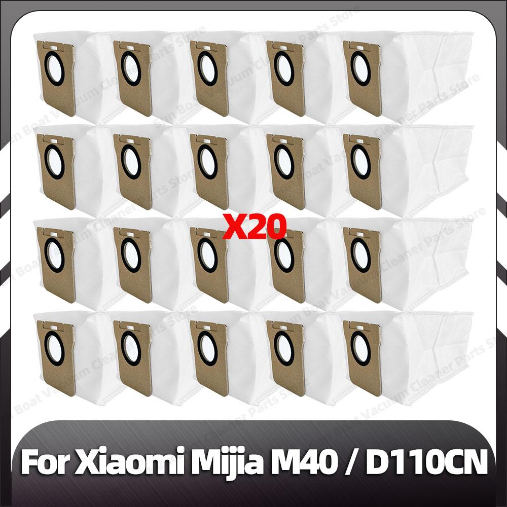 Kompatibel für Xiaomi Mijia M40 Ersatz-Hauptseitenbürste HEPA-Filter Mopp-Pads Staubbeutel Ersatzteile Zubehör