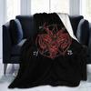 Vintage Baphomet Goat Head Soft Comfortable Throw Blanket Lightweight Warm Flannel Fleece Blanket for Sofa Bed Travel Camping