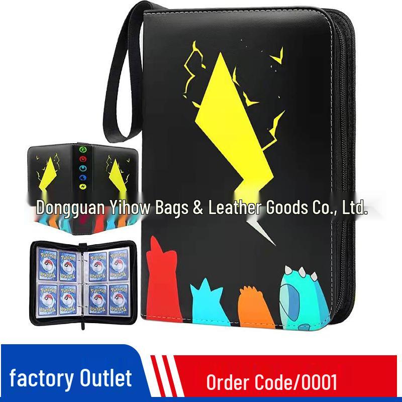 Album na karty Pokémon: Kolekční taška na hry s kresleným motivem, PU, se 4 a 9 kapsami