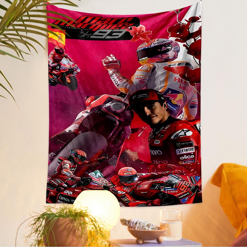Marc Marquez 93 MotoGP Honda Motorcycle Racing Wall Hanging Tapestry for Dorm Room Bedroom Bohemian Home Decor