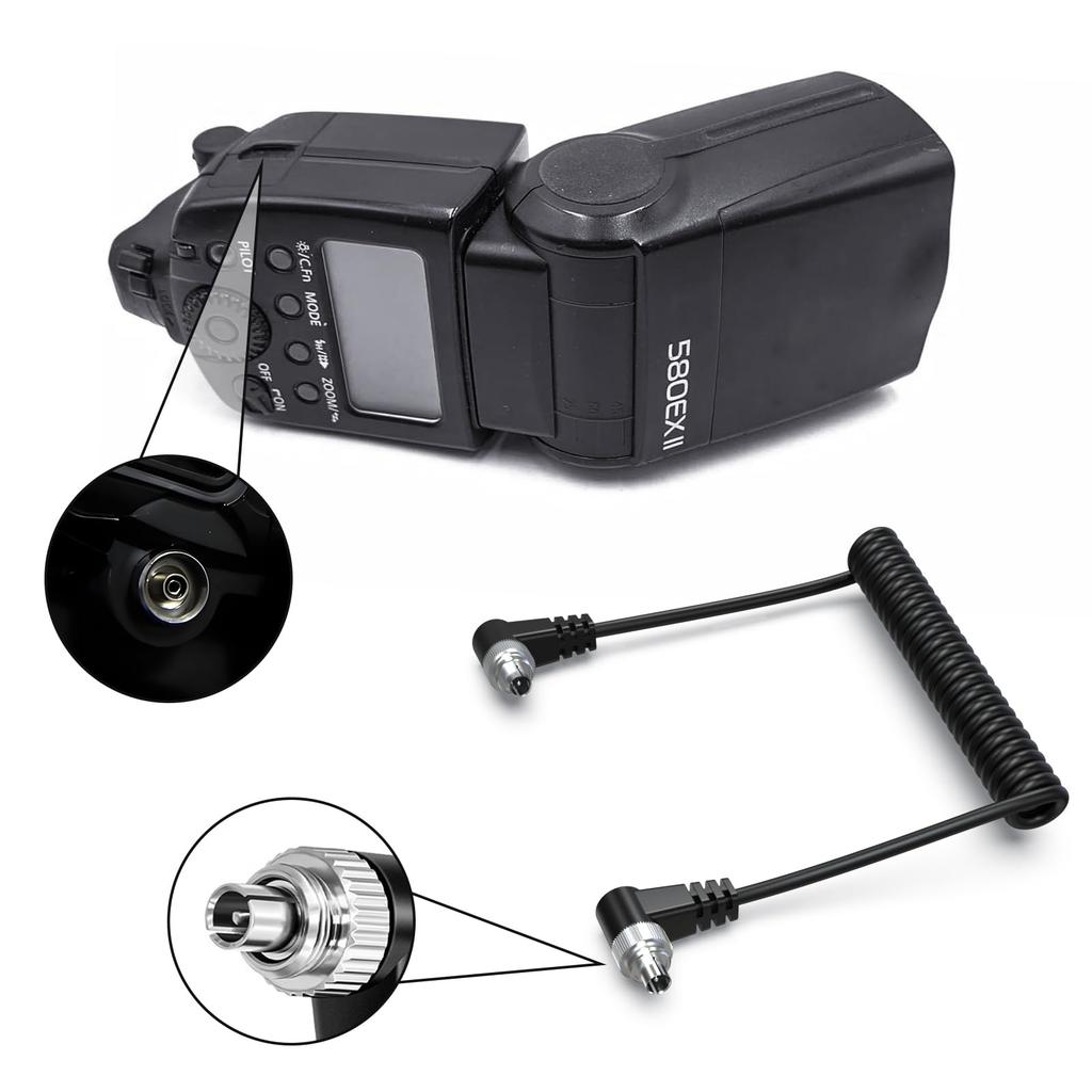 PC Sync PC Male to PC Flash Sync Compatible with for DSLR Flash Trigger Cable Cable, Male, Screw-Lock Type, Cord, Strobe/Studio Lights, Godox, Neewer,