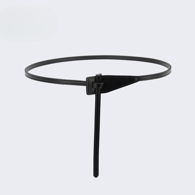 Slim Waist Belt, Jester Leather Knotted Suit Jacket, Waist-hugging Fashion Versatile Shirt Belt