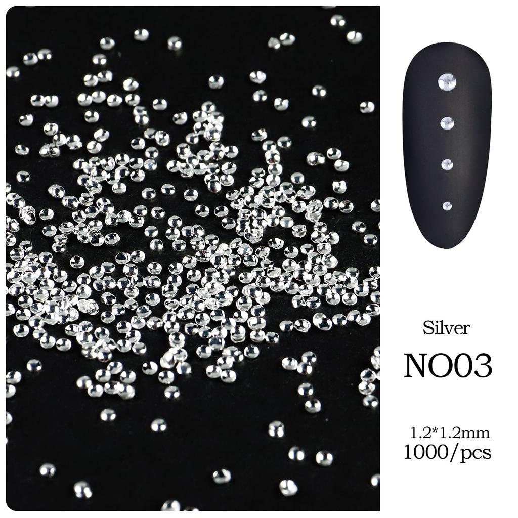 Nail Art Jewelry Mini Small Rice Grains Metal Rivets Nail Art Hollow Nest Nails Star And Moon Jewelry 1000 Pieces