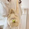 Schoolbag Cartoon Crossbody Bag Shoulder Bag Plush Doll Bag Gift Rabbit Plush Handbag  Student