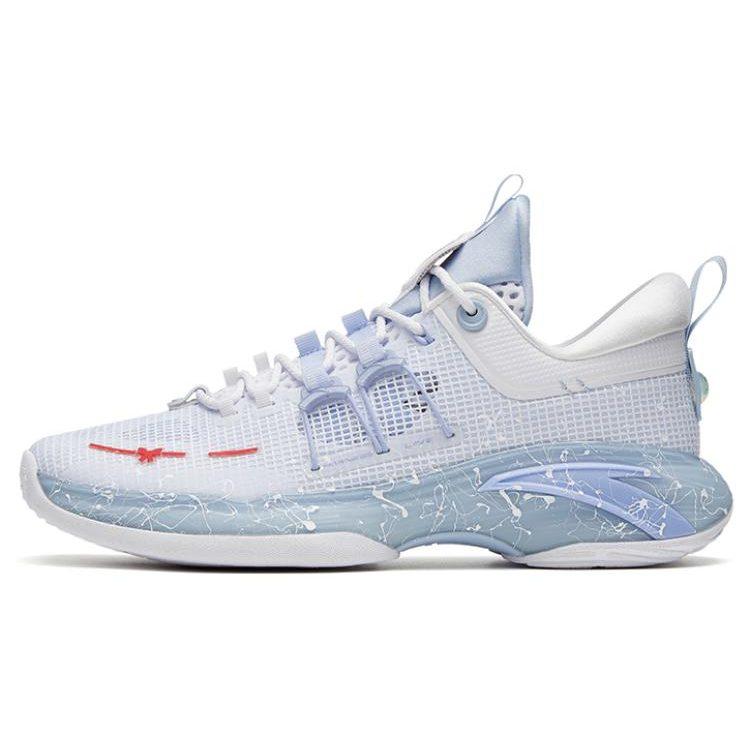 Anta Nitrogen Technology Cushioning Slip Resistant Abrasion Resistant Low top Basketball Shoes Men's Blue White 112311105-9