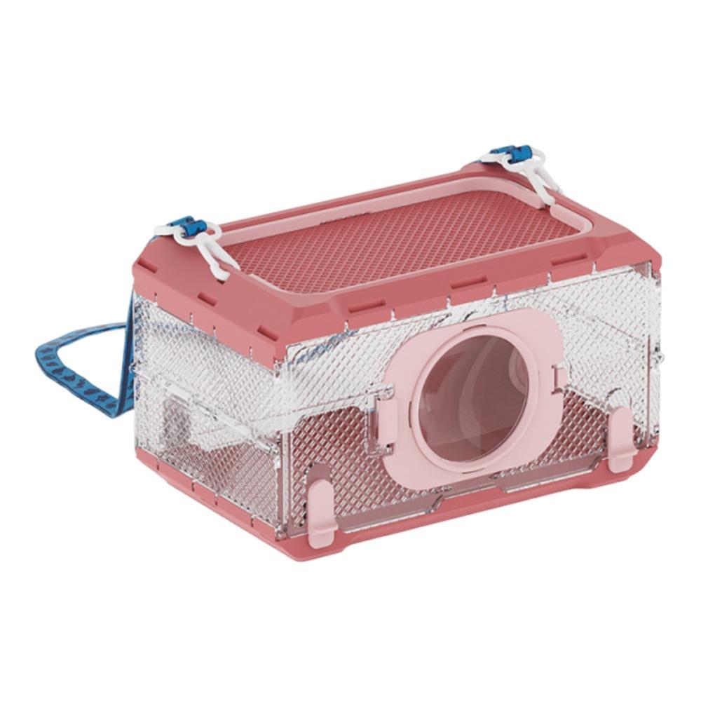 Transparent Hamster Cage Five Times Magnification Breathable Feeding Cage Foldable Ventilated Insect Observation Box